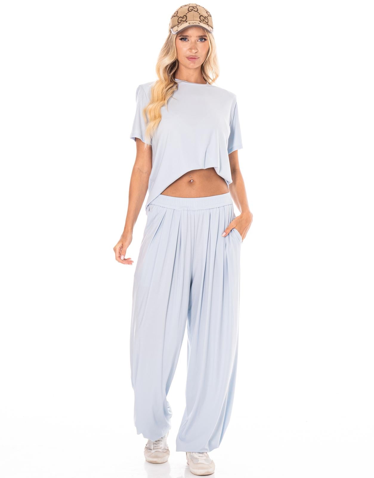 Loungewear Top And Pant Set - Blue