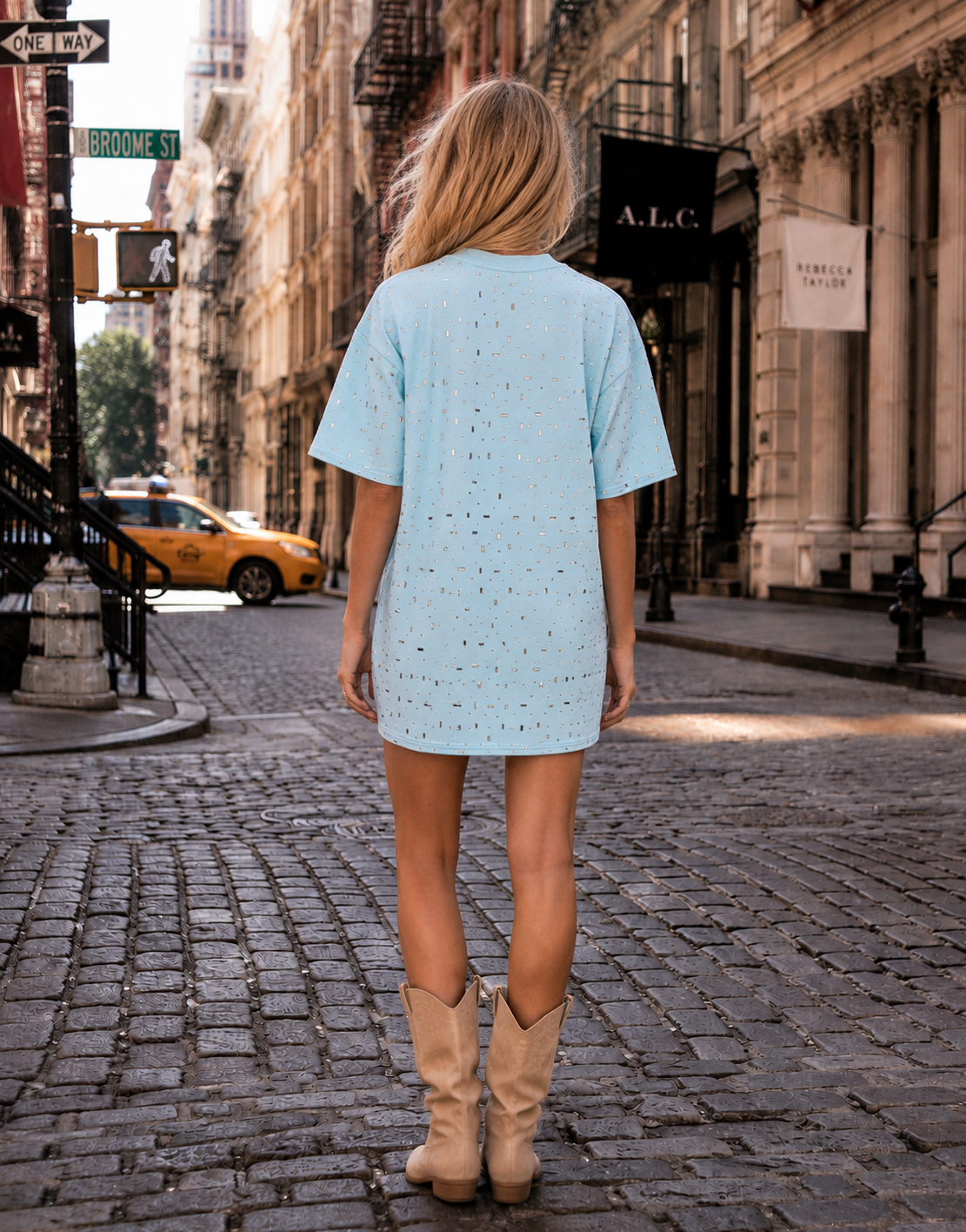 Pink Mini T-Shirt Dress - Mint