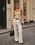 Knit Top With Nautical Buttons - Yellow