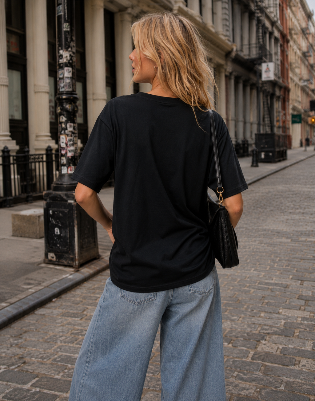 Short Sleeve T Shirt - Black