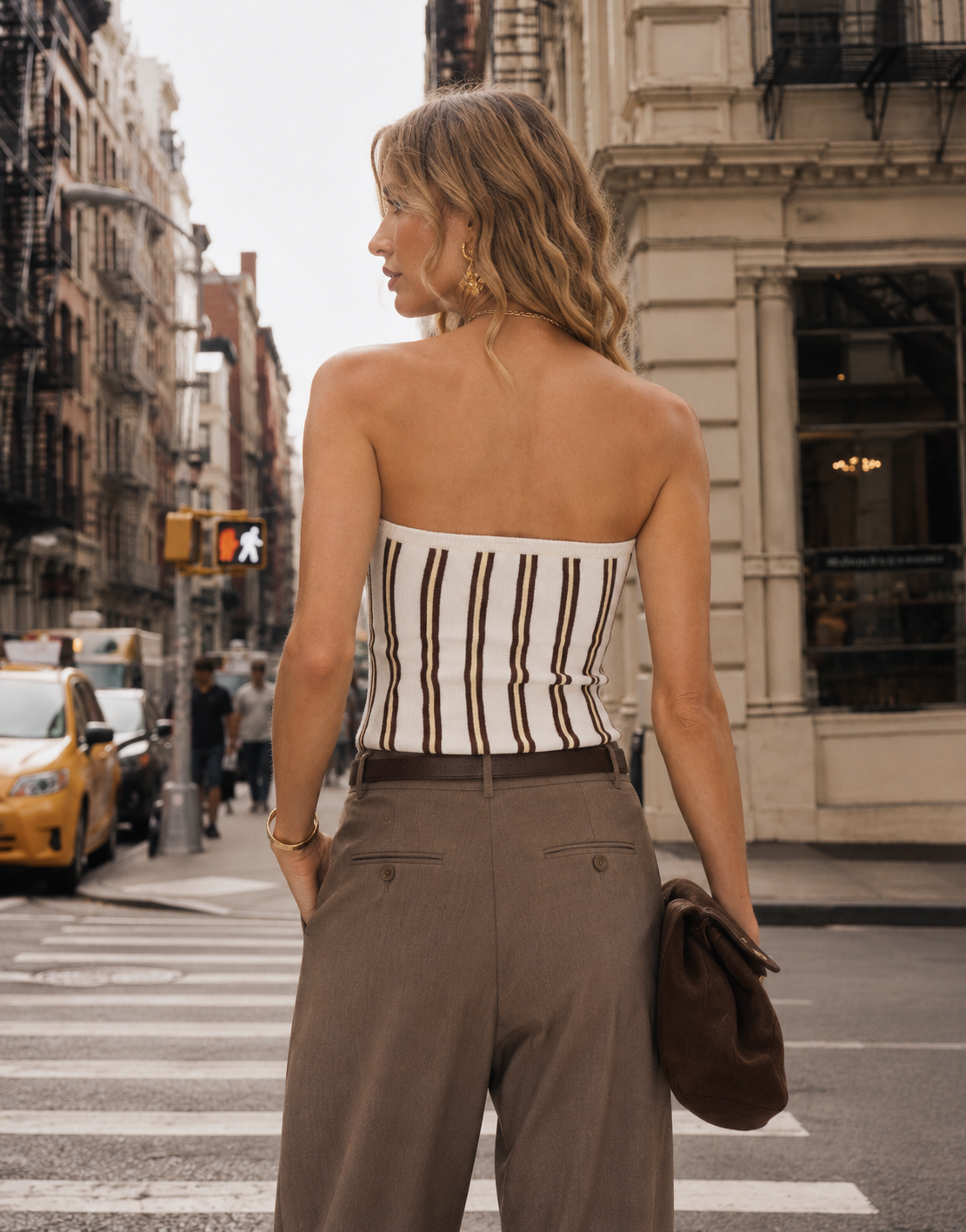 Knit Top With Nautical Buttons - White