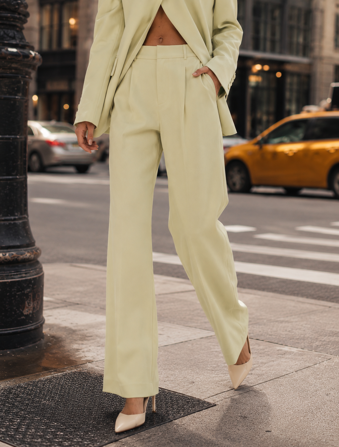 Wide Leg Pant - Green