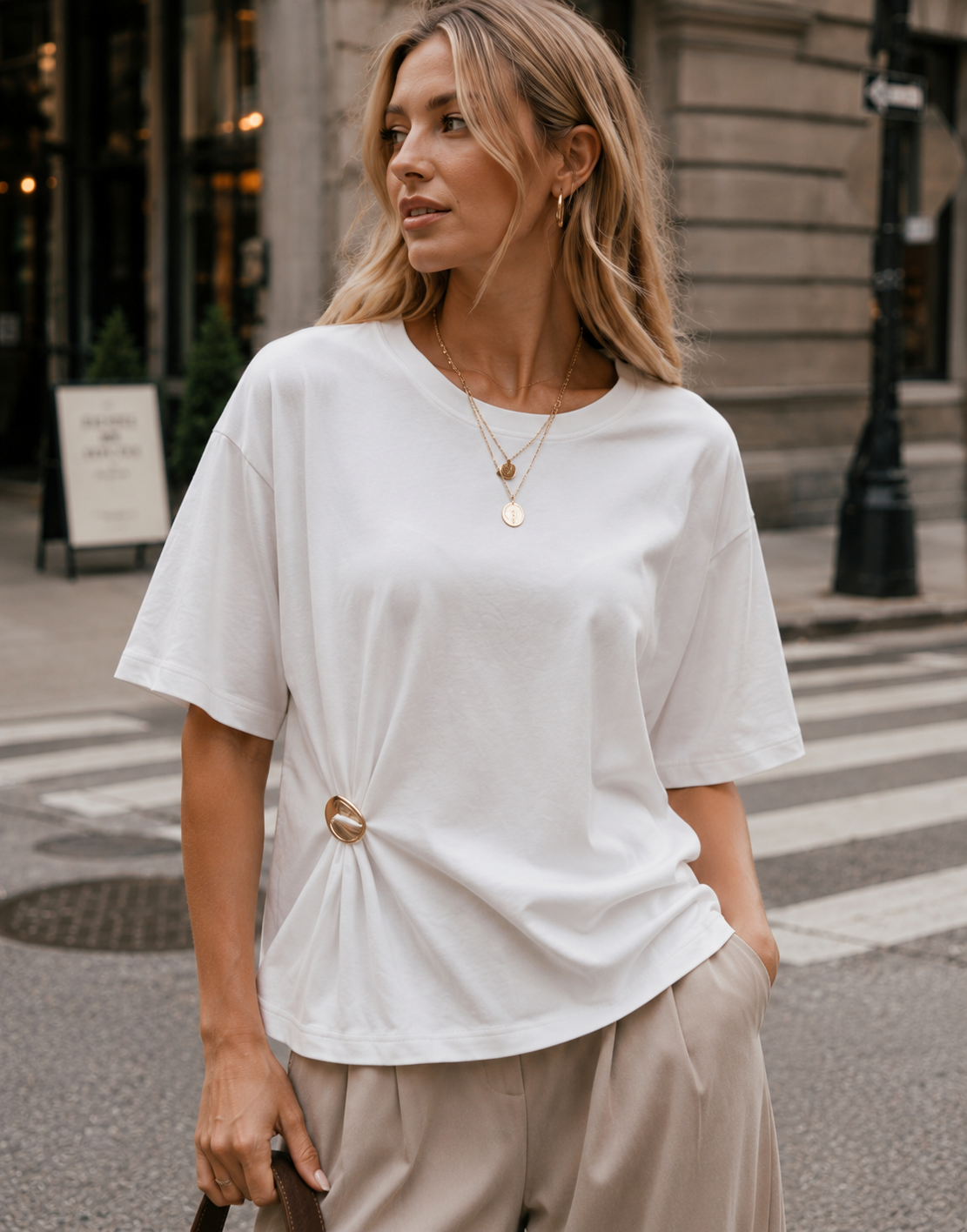 Short Sleeve T Shirt - White