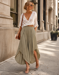 Wide Leg Pants - Green