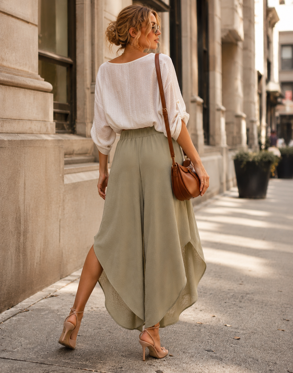 Wide Leg Pants - Green