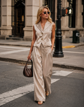Satin Vest Top - Camel