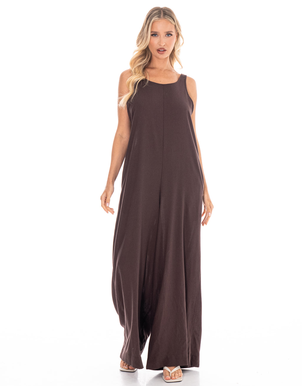 Overall Jumpsuit - Coffee