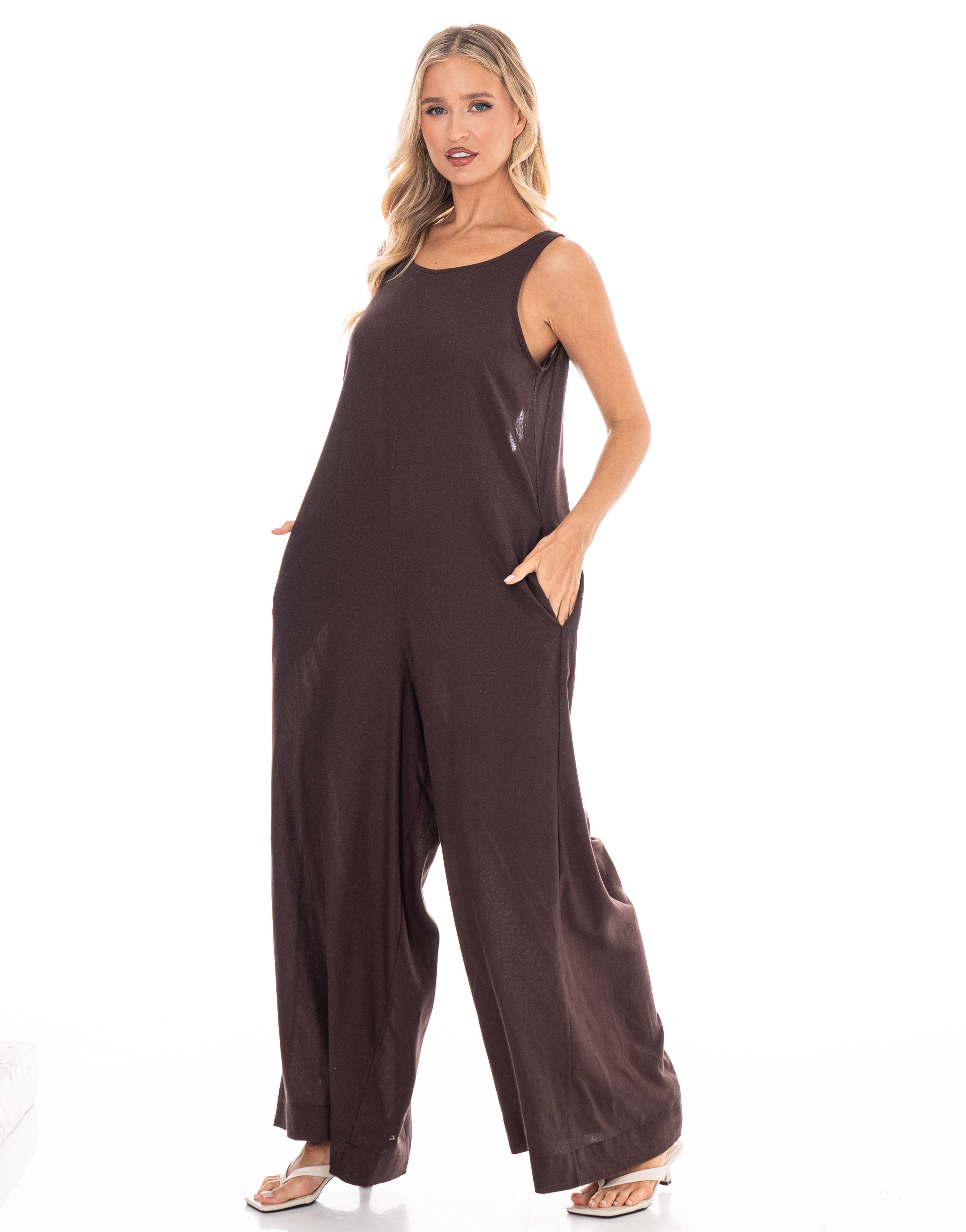 Overall Jumpsuit - Coffee