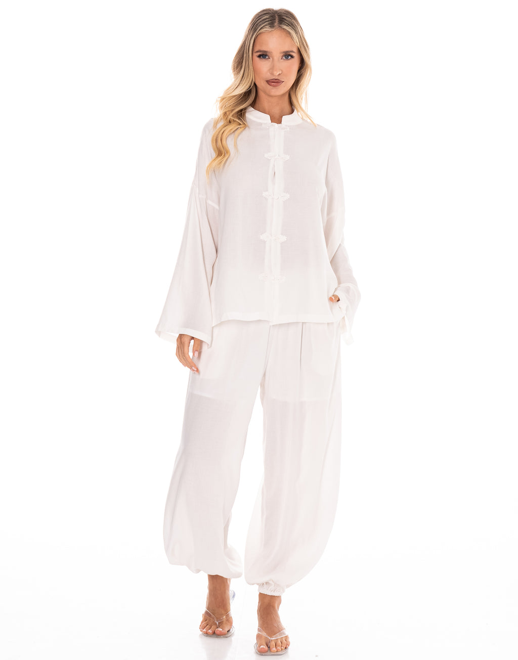Ruffle Two-Piece - White