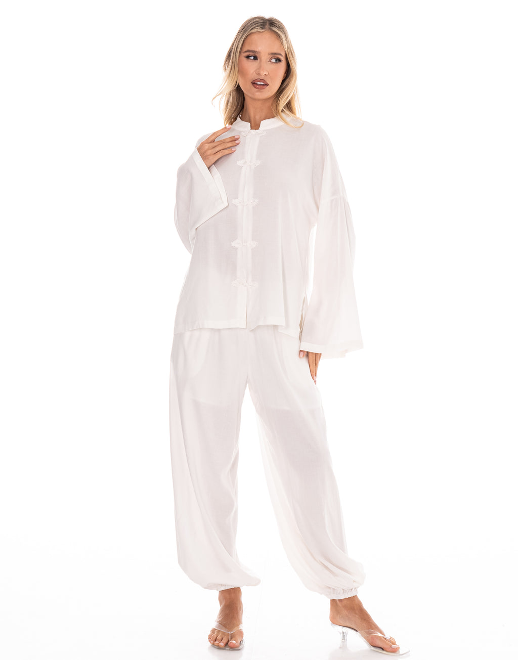 Ruffle Two-Piece - White