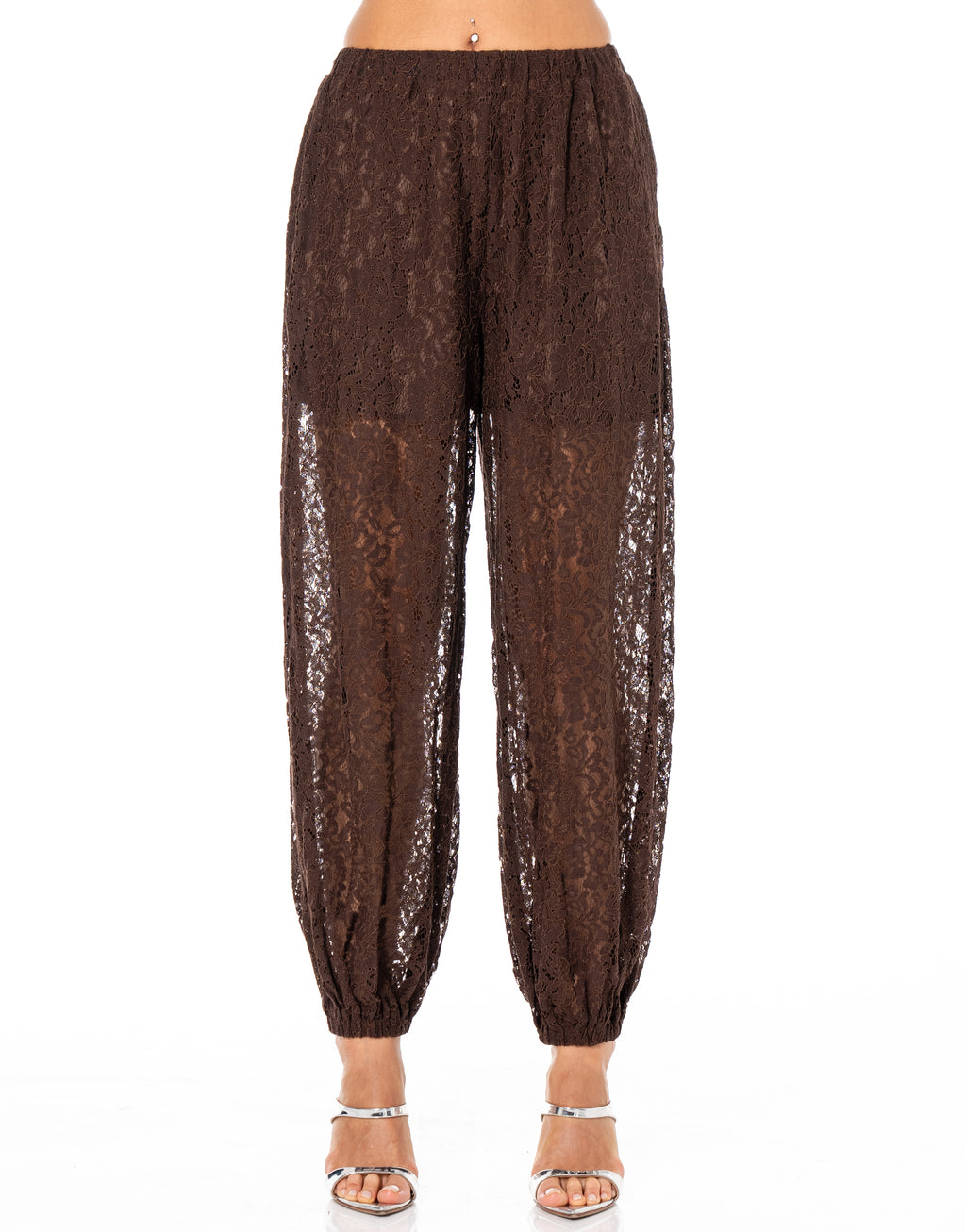 Sheer Balloon Pant - Coffee