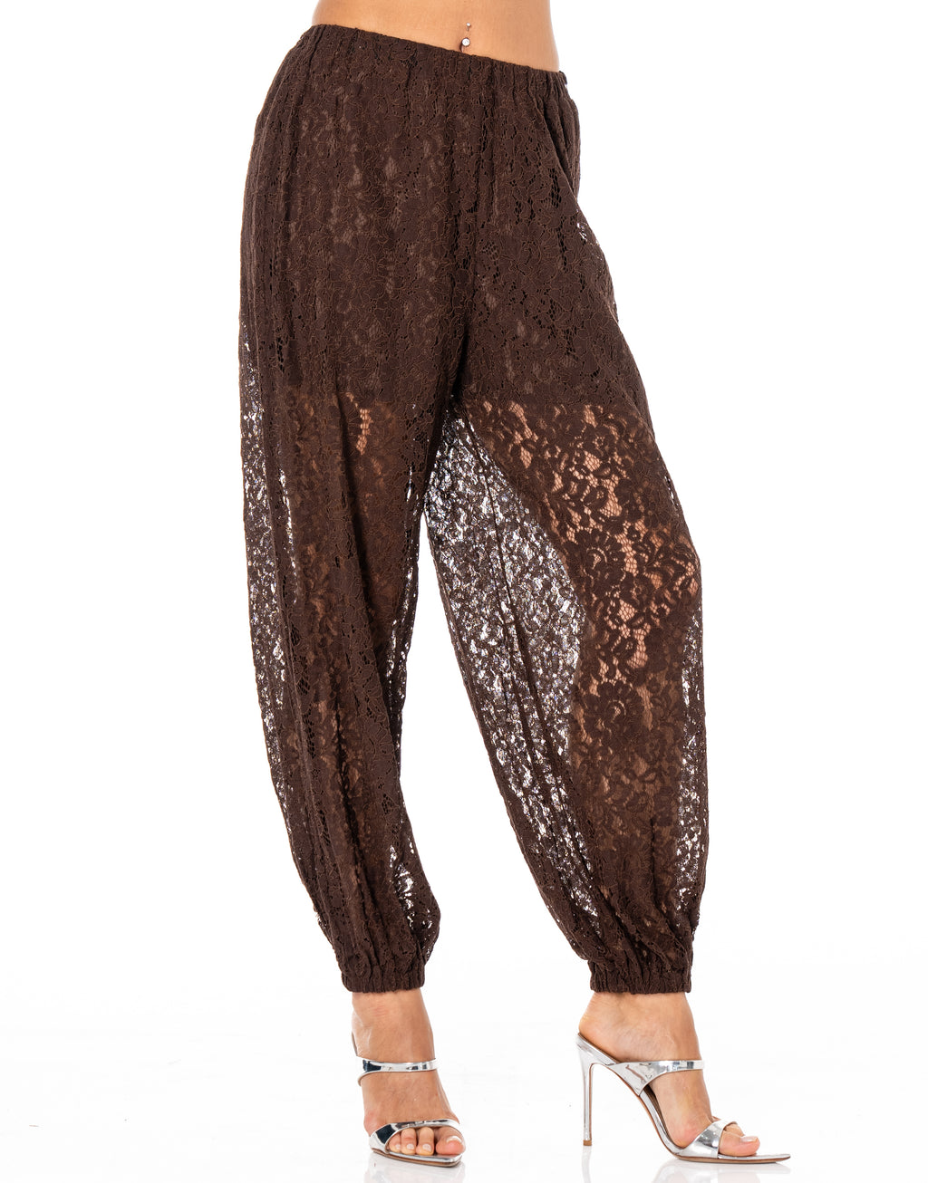 Sheer Balloon Pant - Coffee