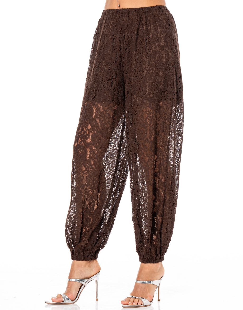 Sheer Balloon Pant - Coffee