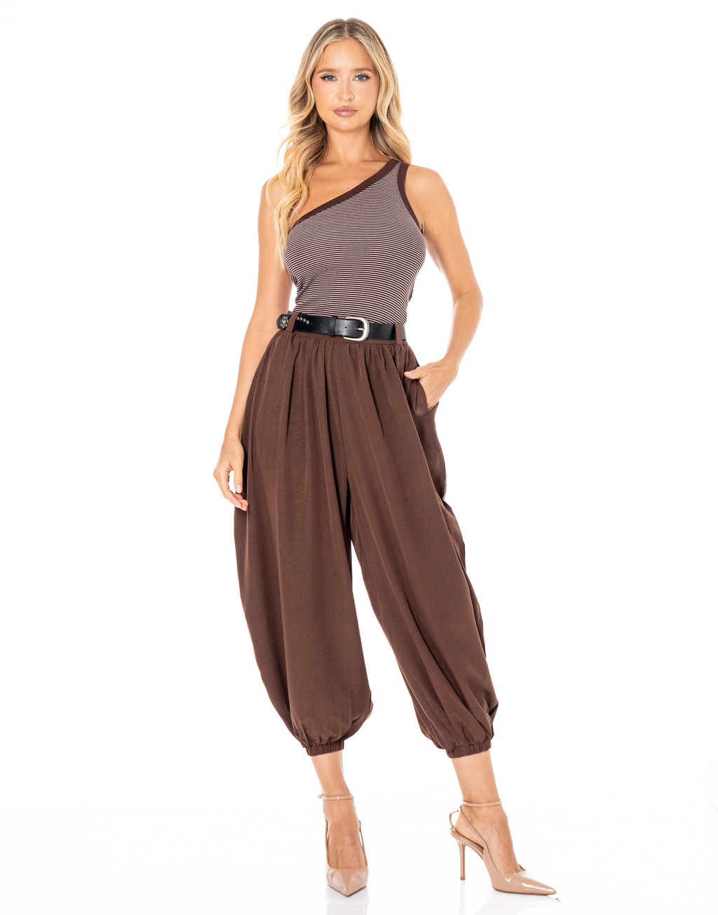 Balloon Harem Pant - Coffee