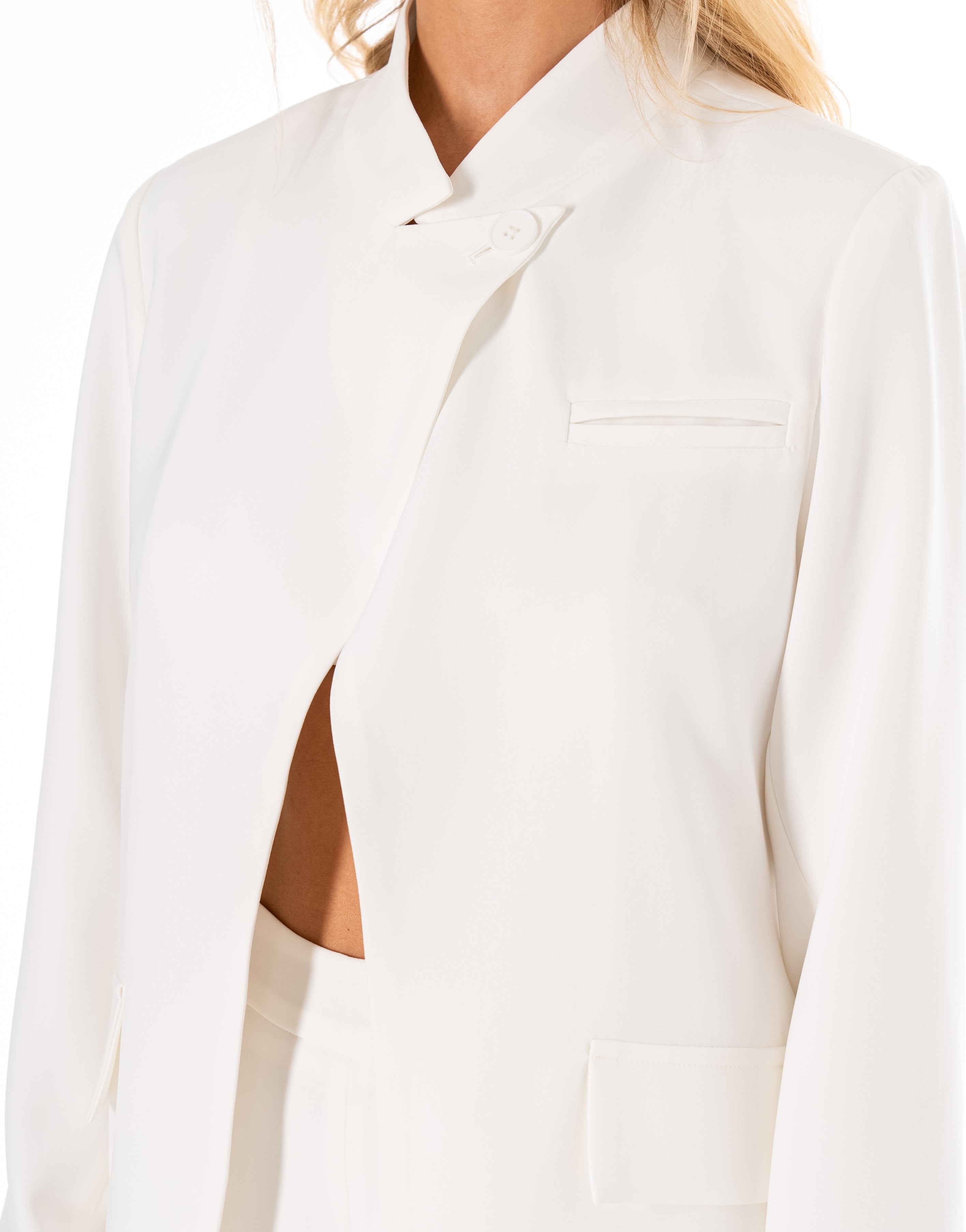 Blazer And Short Two-Piece - White