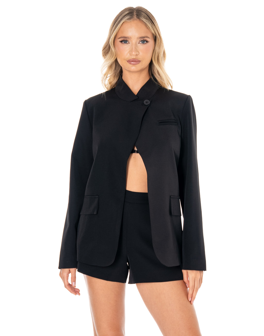 Blazer And Short Two-Piece - Black