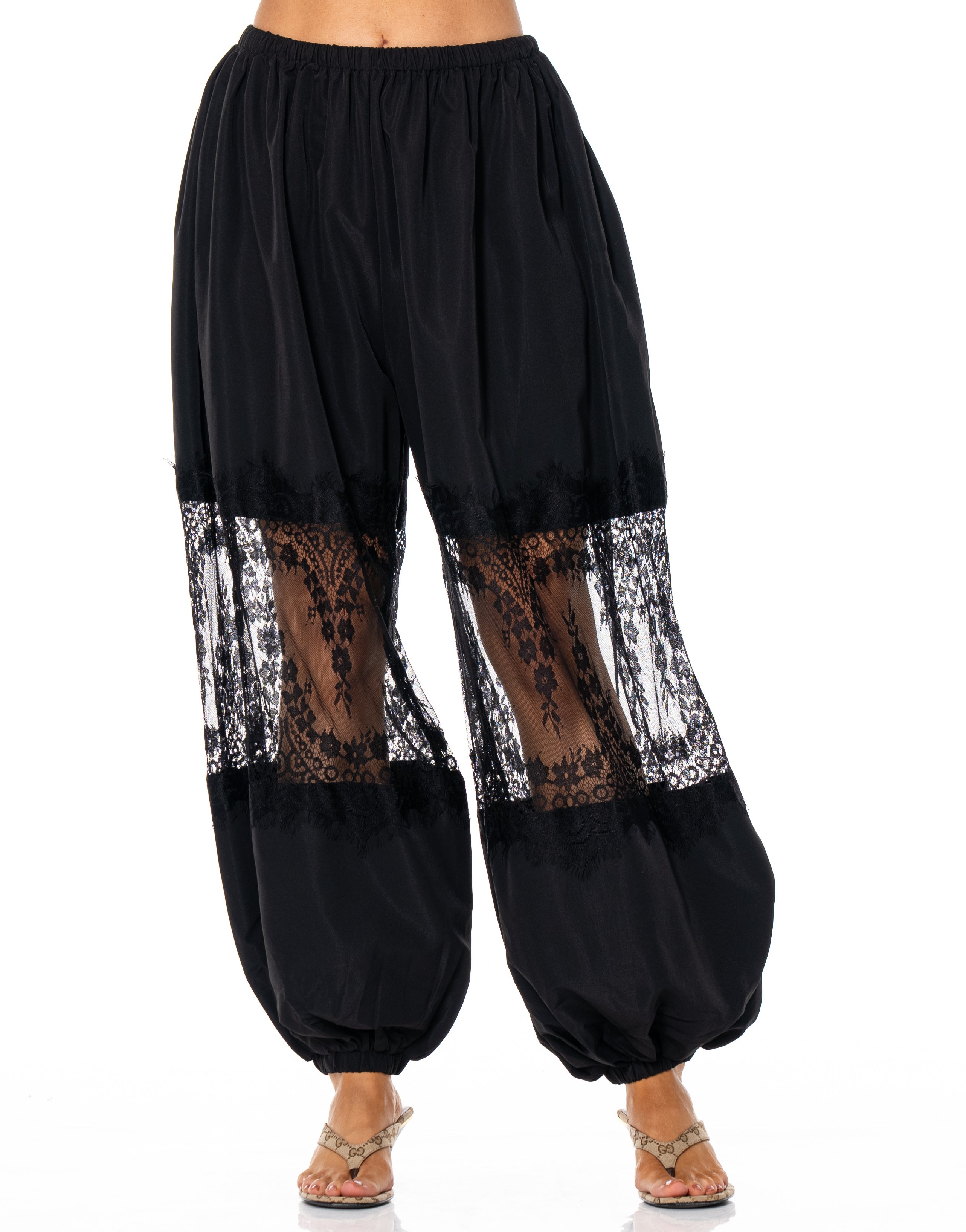 Lace Balloon Pant - Black