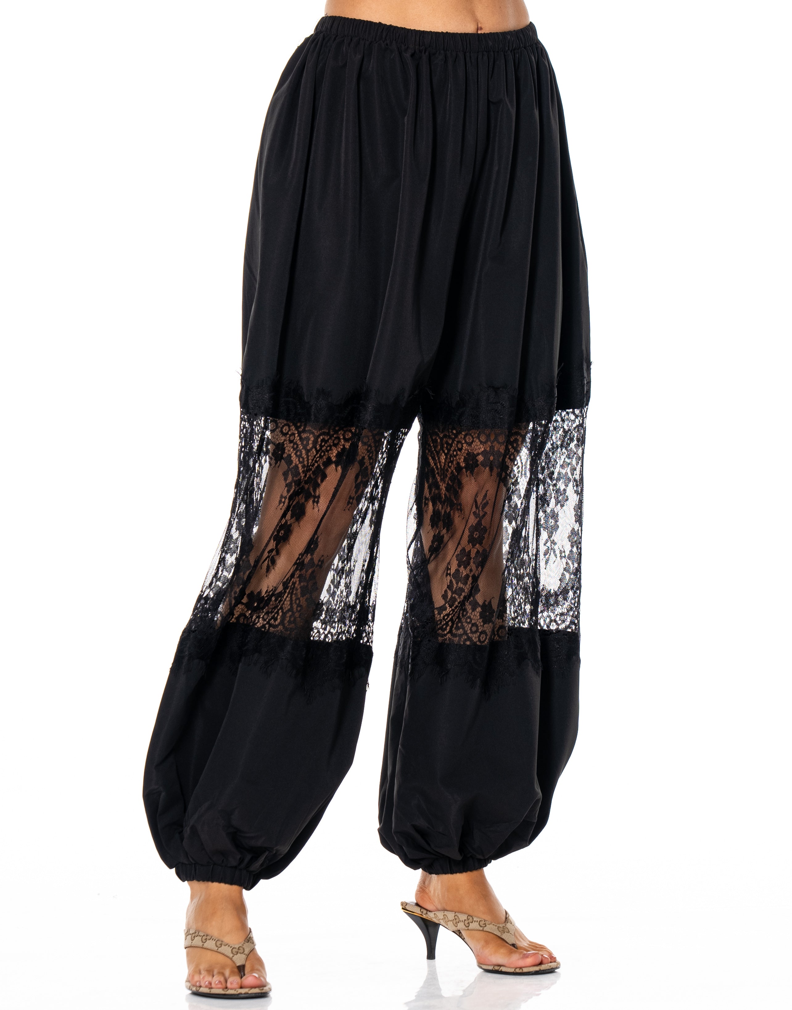 Lace Balloon Pant - Black