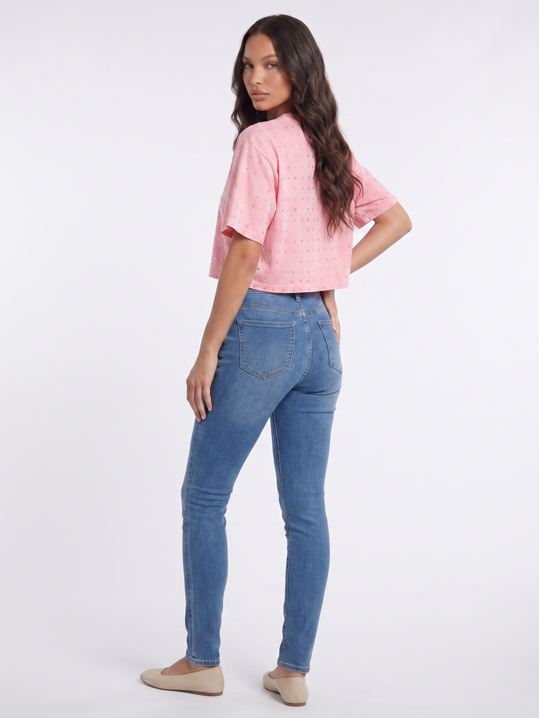 Cropped T Shirt - Pink