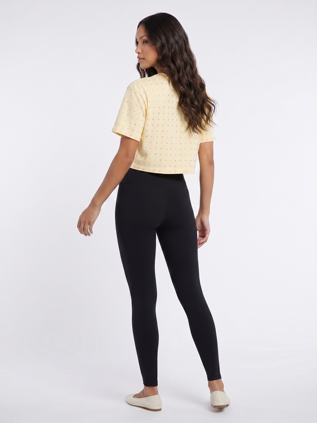 Short Sleeve Crop Top - Yellow