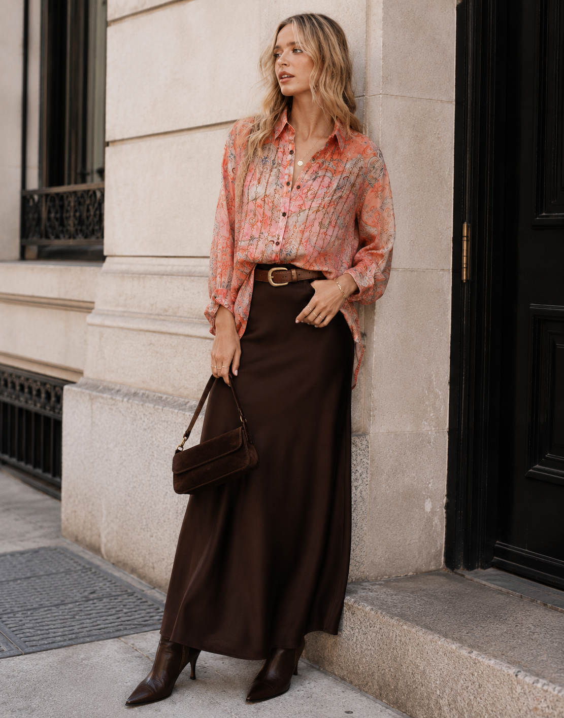 Paisley Print Button-Down Shirt - Multi