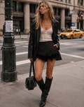 Sheer Short-Sleeve Top - Black