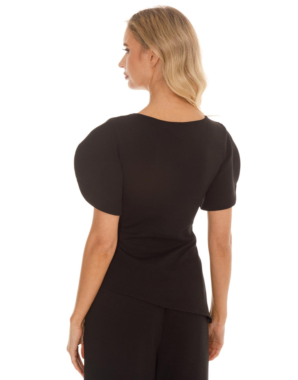 Asymmetrical Knit Top - Black