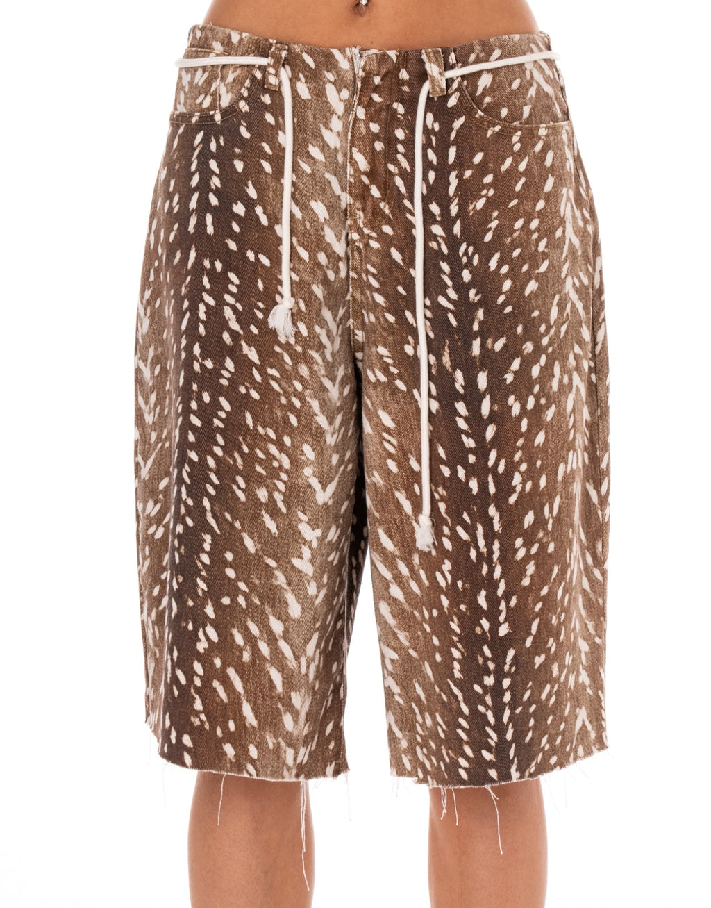 Leopard Shorts - Brown