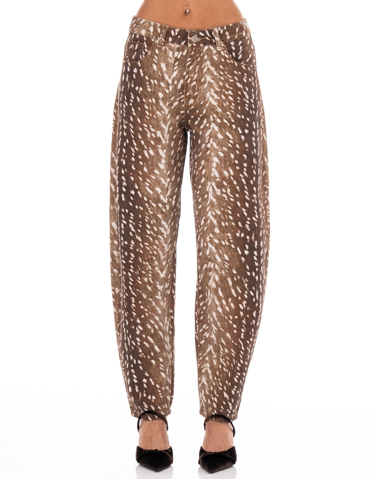 Leopard Pants - Brown