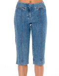 Denim Capri Shorts - Denim