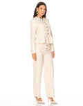 Wide Leg Trousers - Beige
