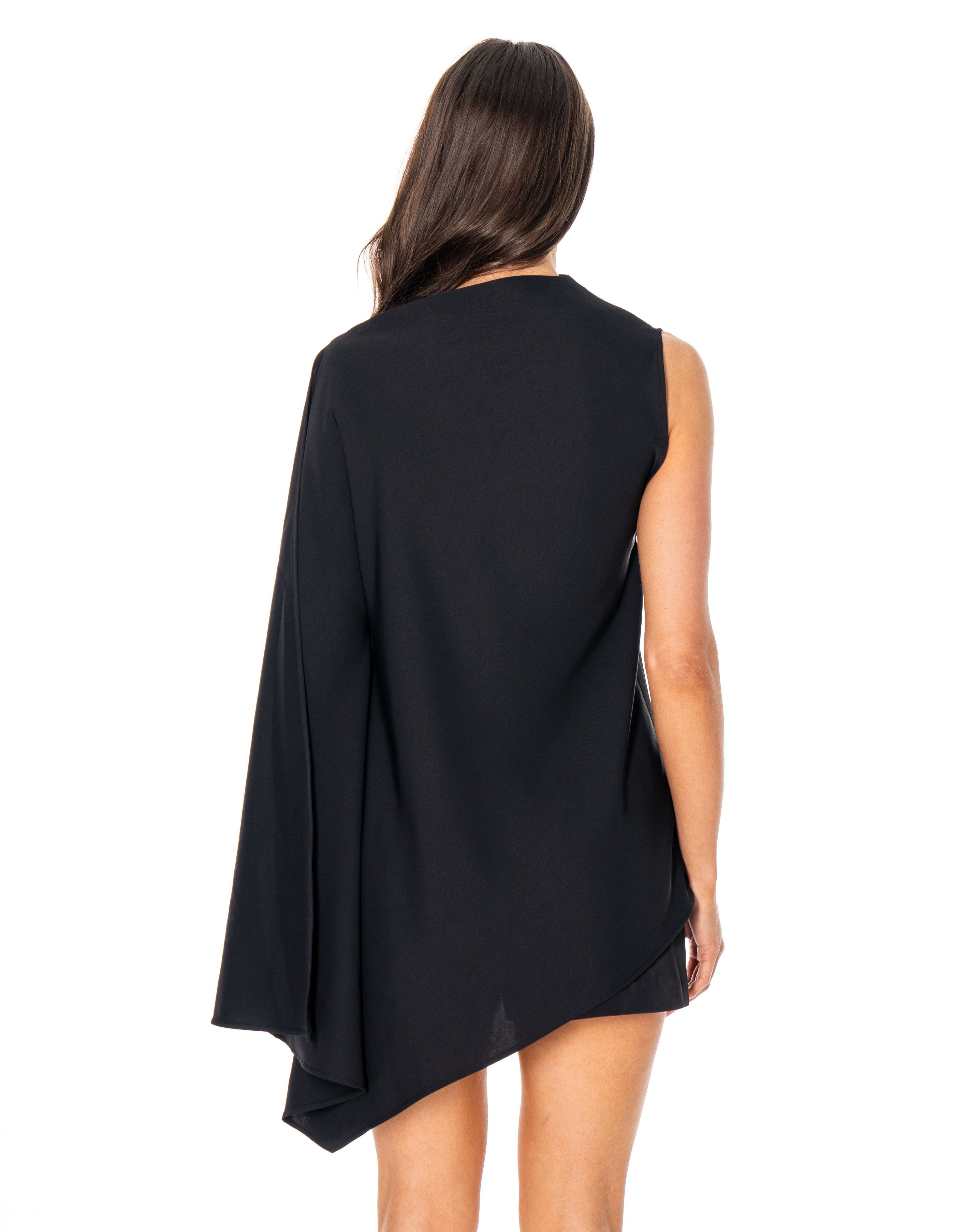 Sequin Cape Crop Two-Piece - Black