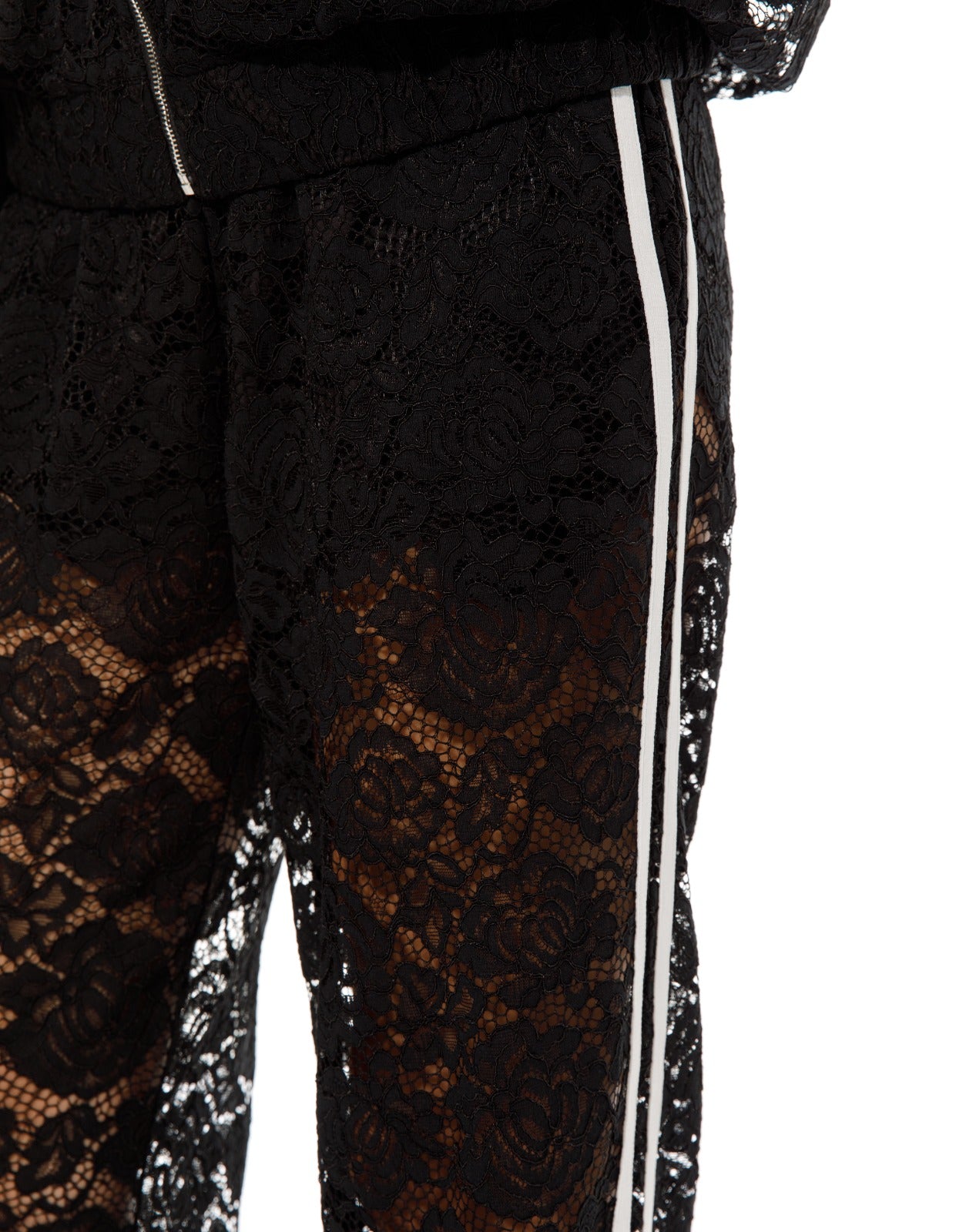 Lace Tracksuit Set - Black
