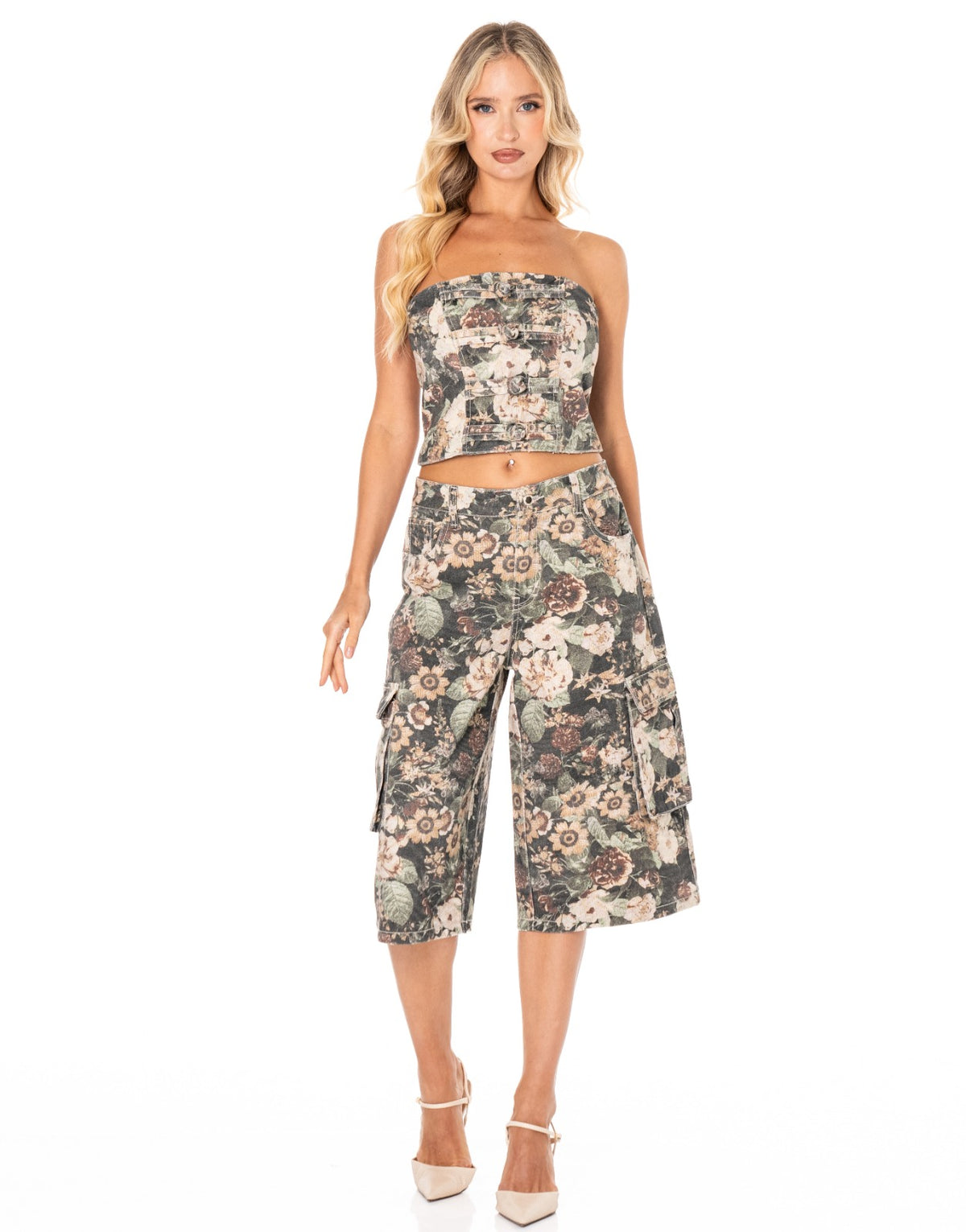 Floral Tapestry Two Piece Set - Multi