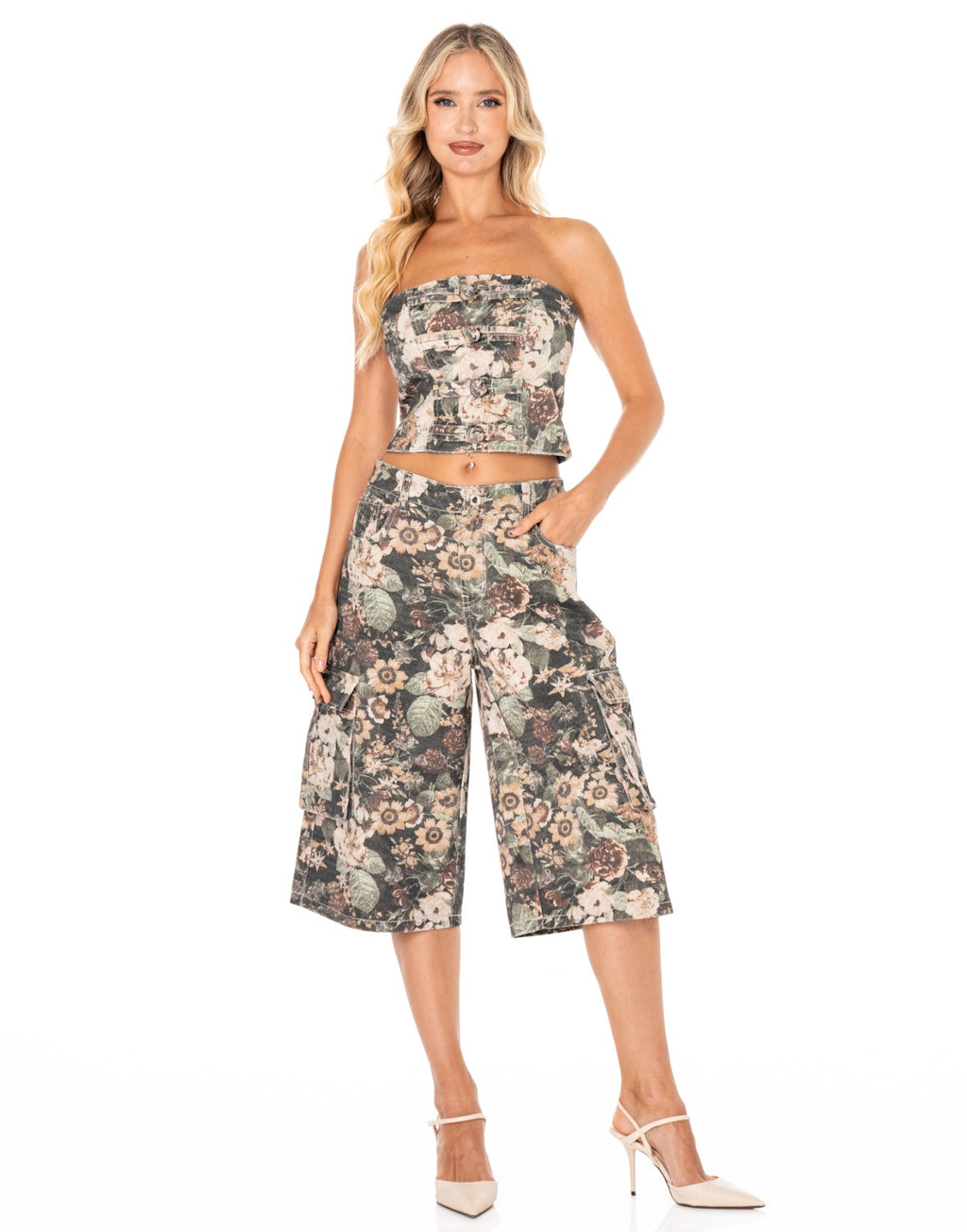 Floral Tapestry Two Piece Set - Multi