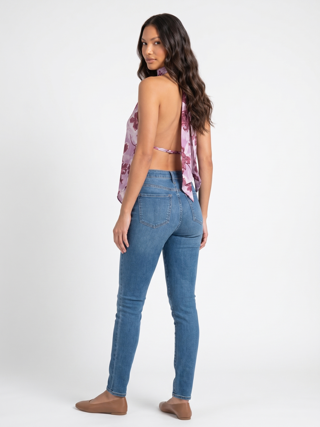 Sleeveless Halter Top - Purple