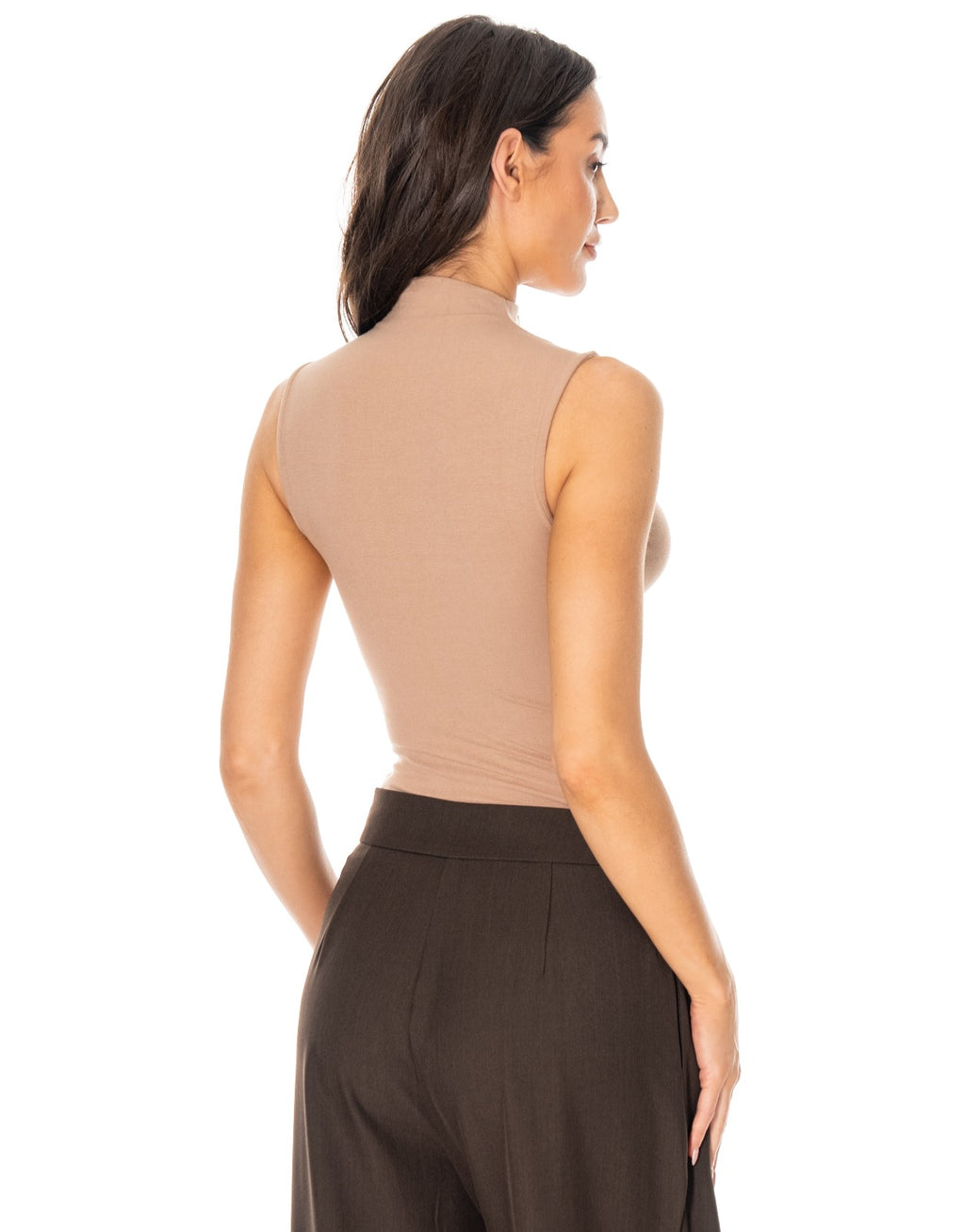 Sleeveless Knit Top - Camel