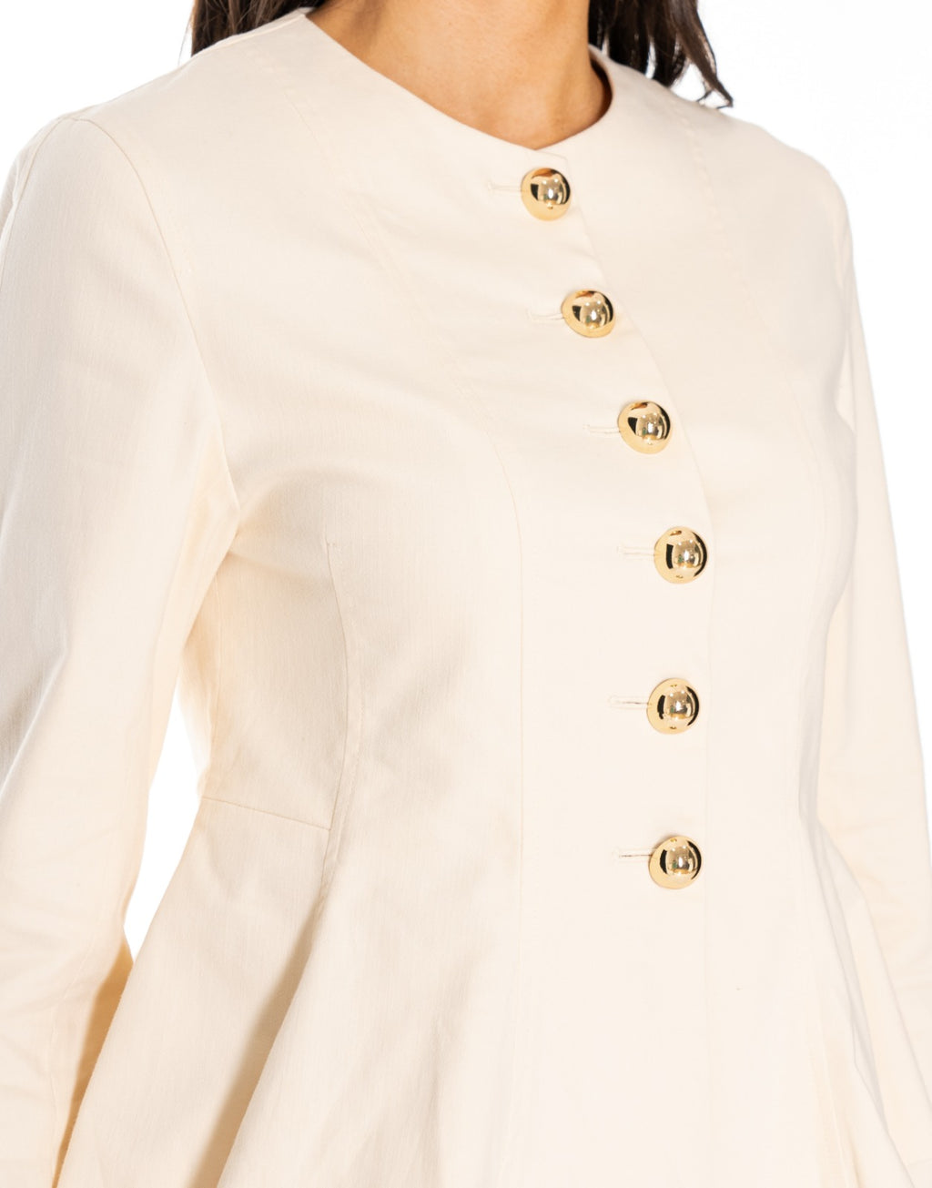Peplum Jacket - Beige