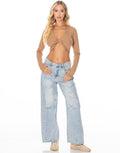 Twist Front Thumbhole Crop Top - Camel