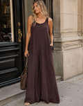 Overall Jumpsuit - Coffee