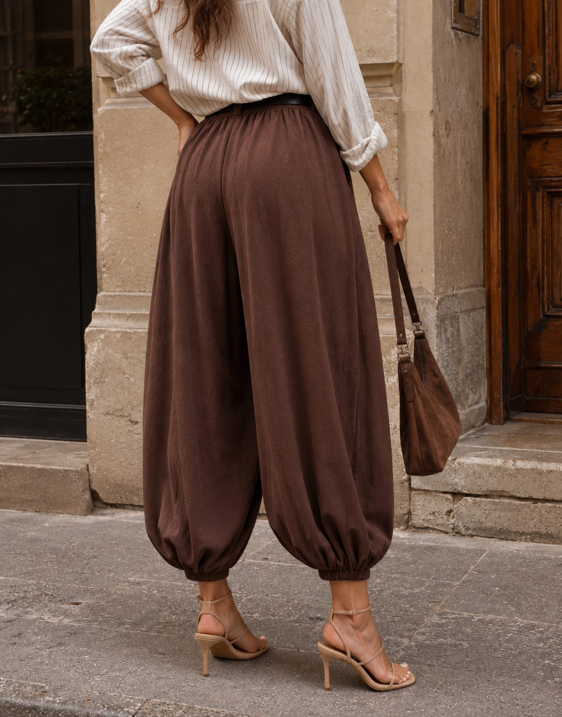 Balloon Harem Pant - Coffee