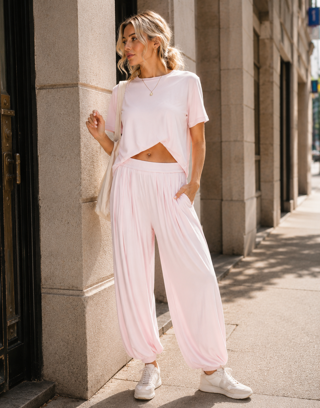 Loungewear Top And Pant Set - Pink