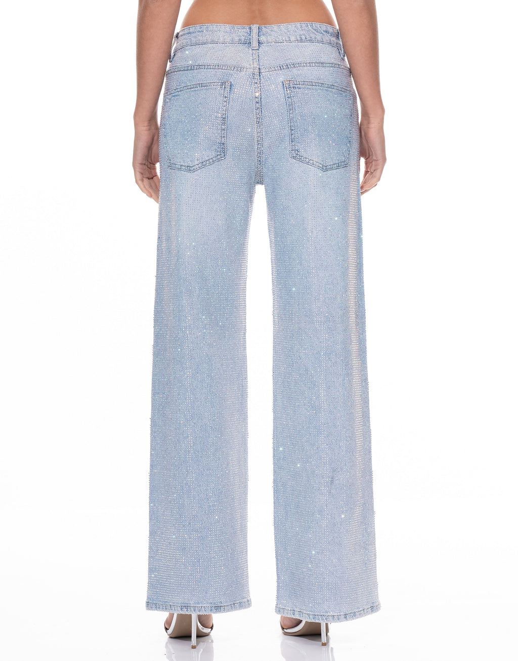 Wide-Leg Denim Jeans - Denim