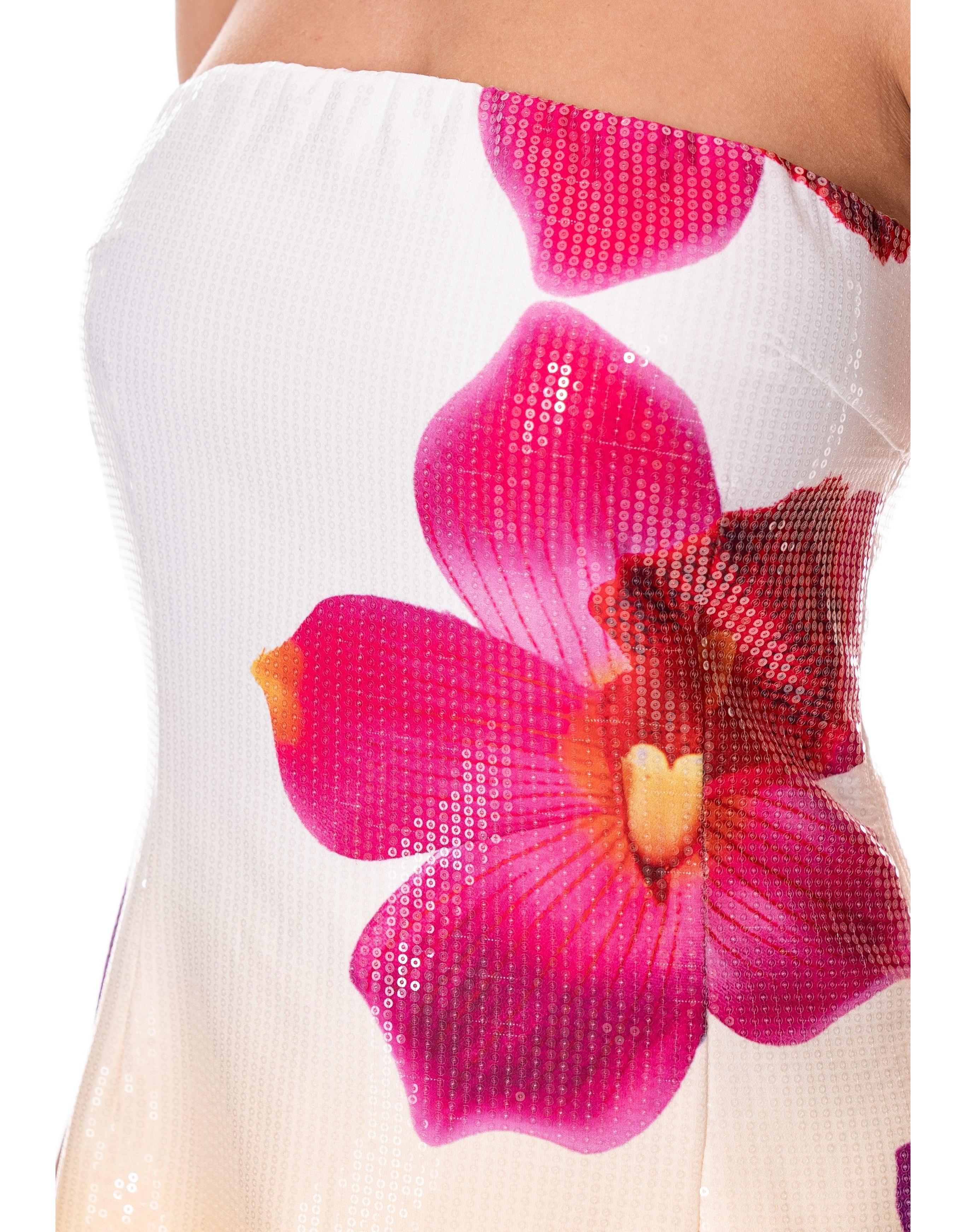 Floral Strapless Mini Dress - Multi