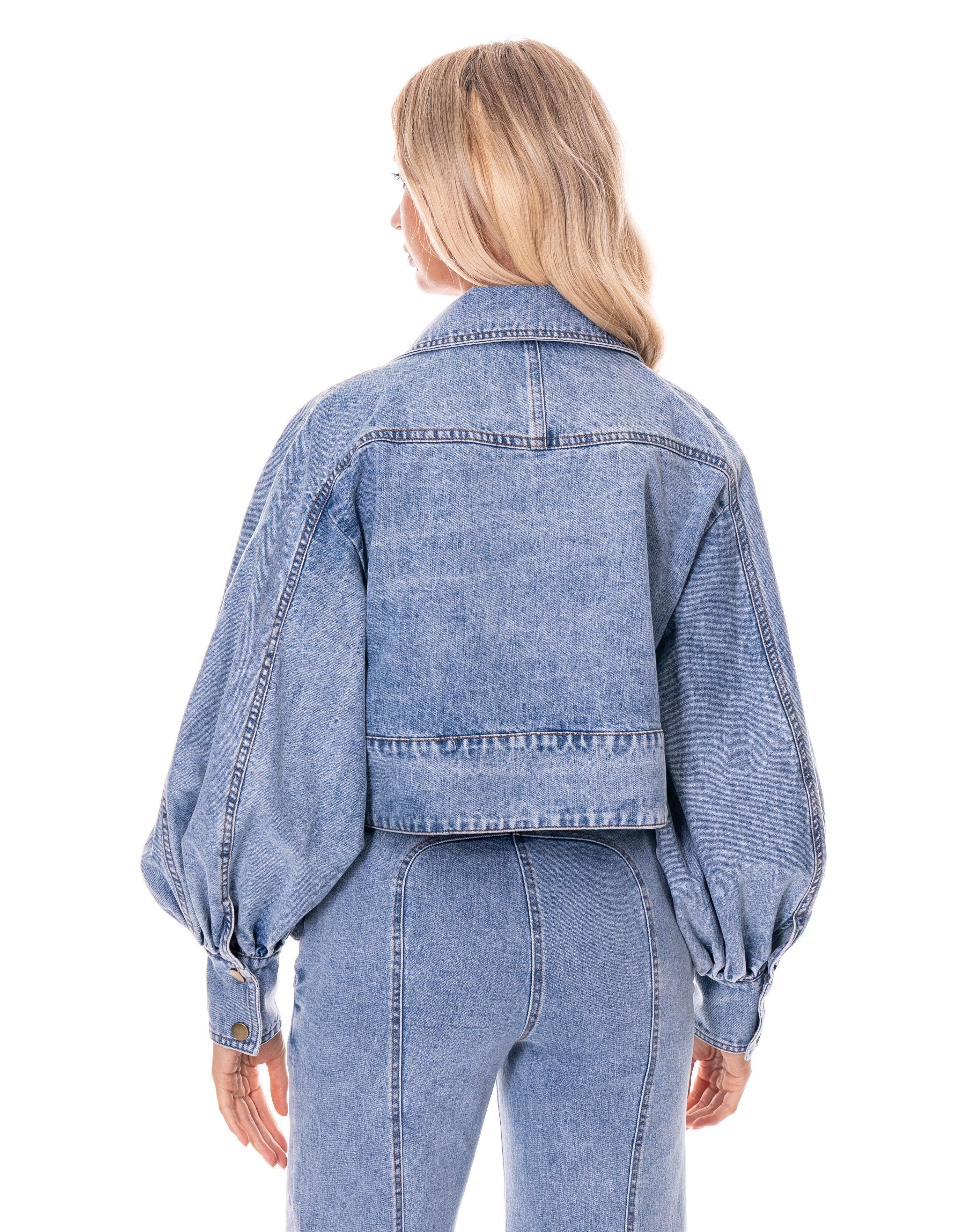 Wide-Leg Denim Jeans - Denim