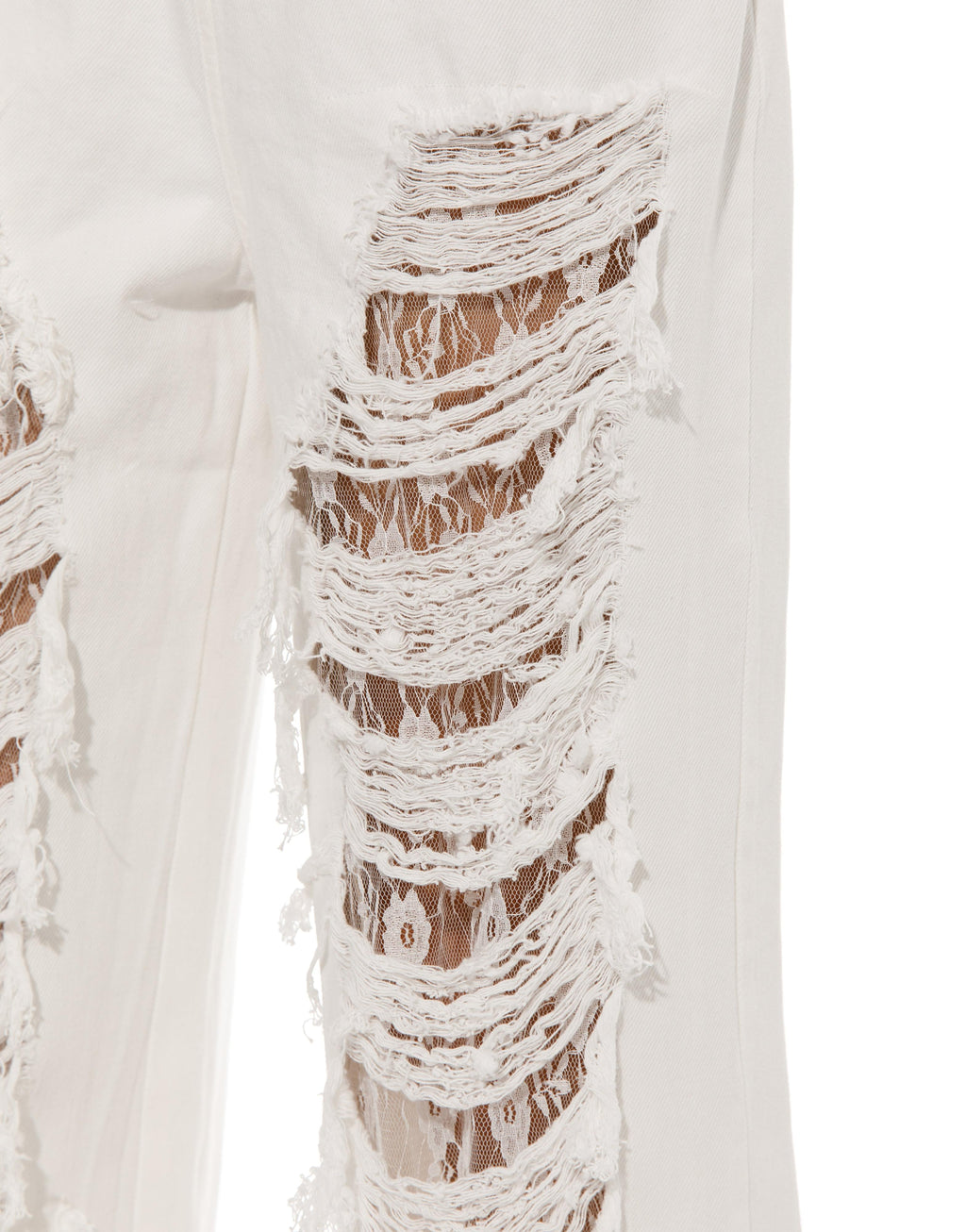 Lace Sleeveless Top - White