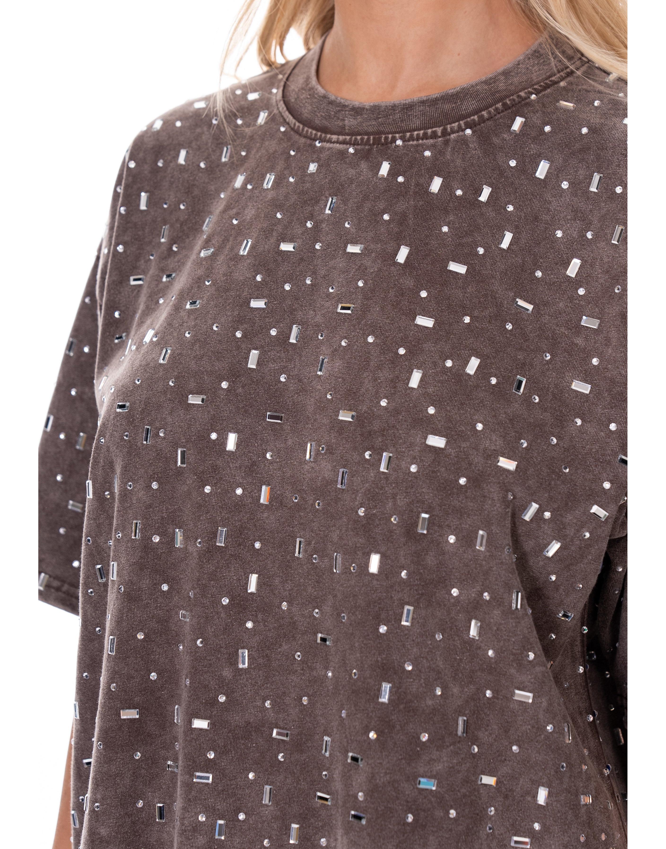 Pink Mini T-Shirt Dress - Brown