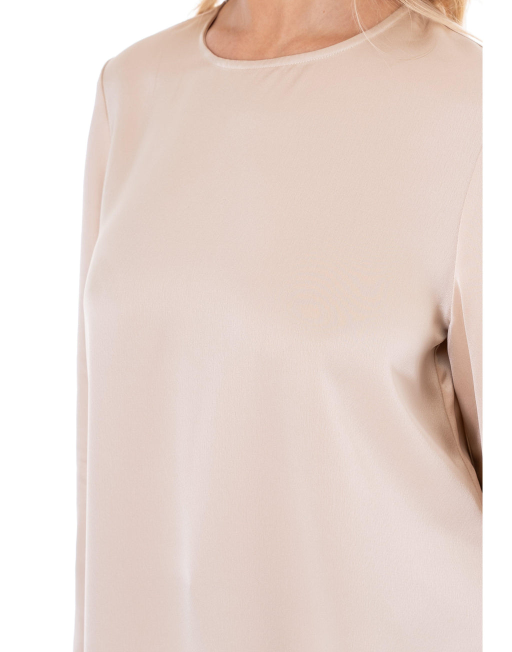 Asymmetric Hem Midi Dress - Beige