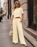 Loungewear Top And Pant Set - Yellow