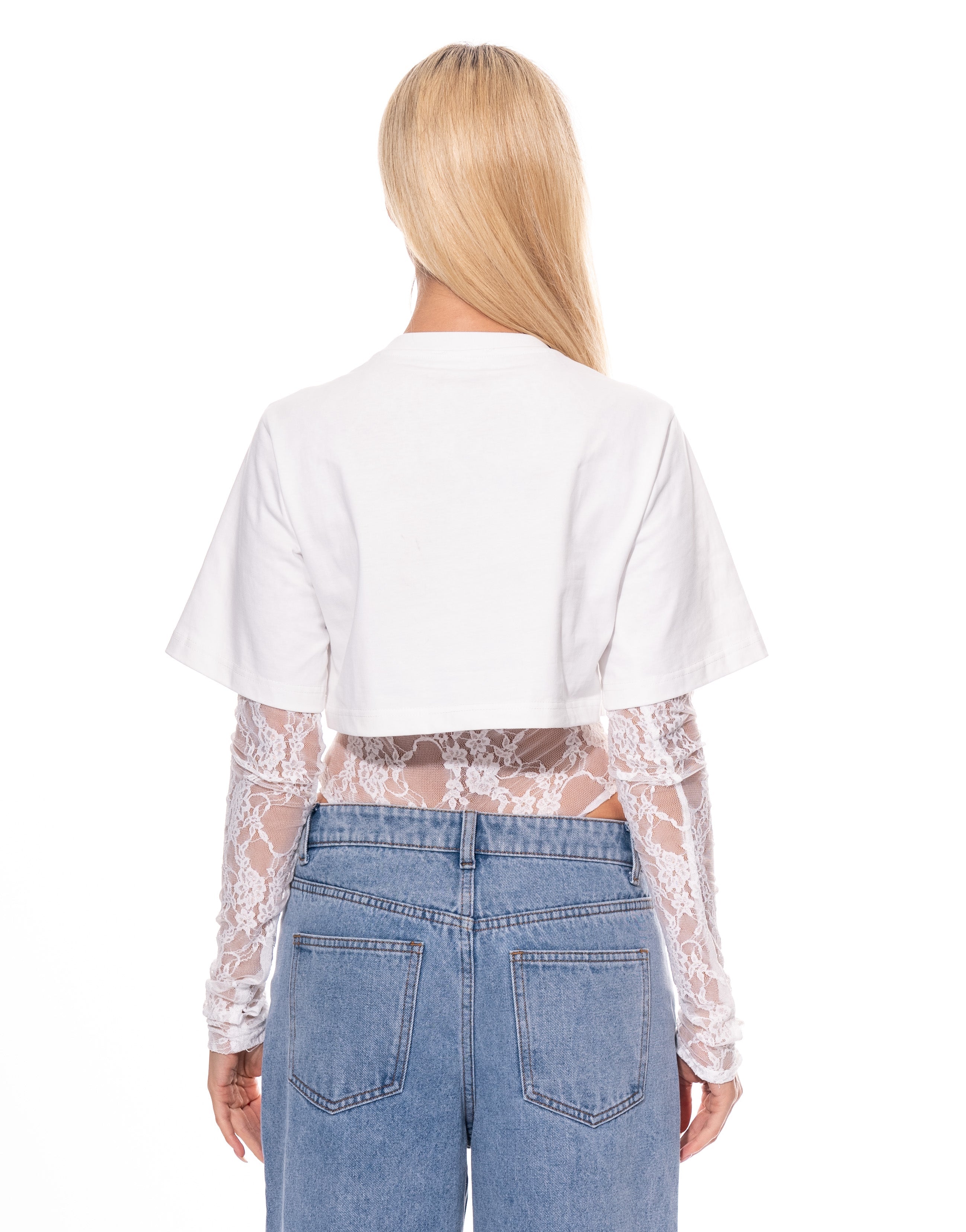 Boxy Cropped Tee - White